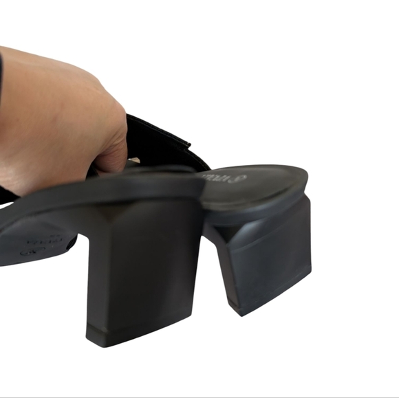 Vivaia Black Square Toe Sandals Pro Jade sz EU 39 - Picture 6 of 8